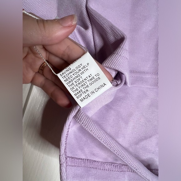 Romwe Lavender Purple Tie Back Crop Tee Large - Picture 8 of 10